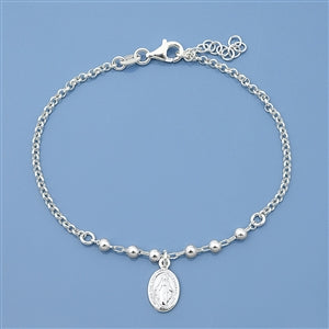 Silver Six Bead Miraculous Bracelet