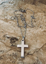 Load image into Gallery viewer, Steel Cross Pendant