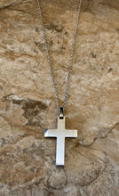 Load image into Gallery viewer, Steel Cross Pendant