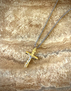 Larger Two Tone Crucifix