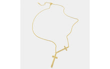 Load image into Gallery viewer, Two Cross Necklace