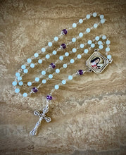 Load image into Gallery viewer, Aquamarine Amethyst Rosary