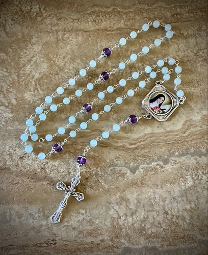 Aquamarine Amethyst Rosary